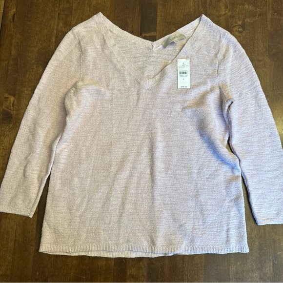 LOFT Sweaters - New LOFT Size Small Light Pink Sweater Cotton Blend Valentines Day Office 💕